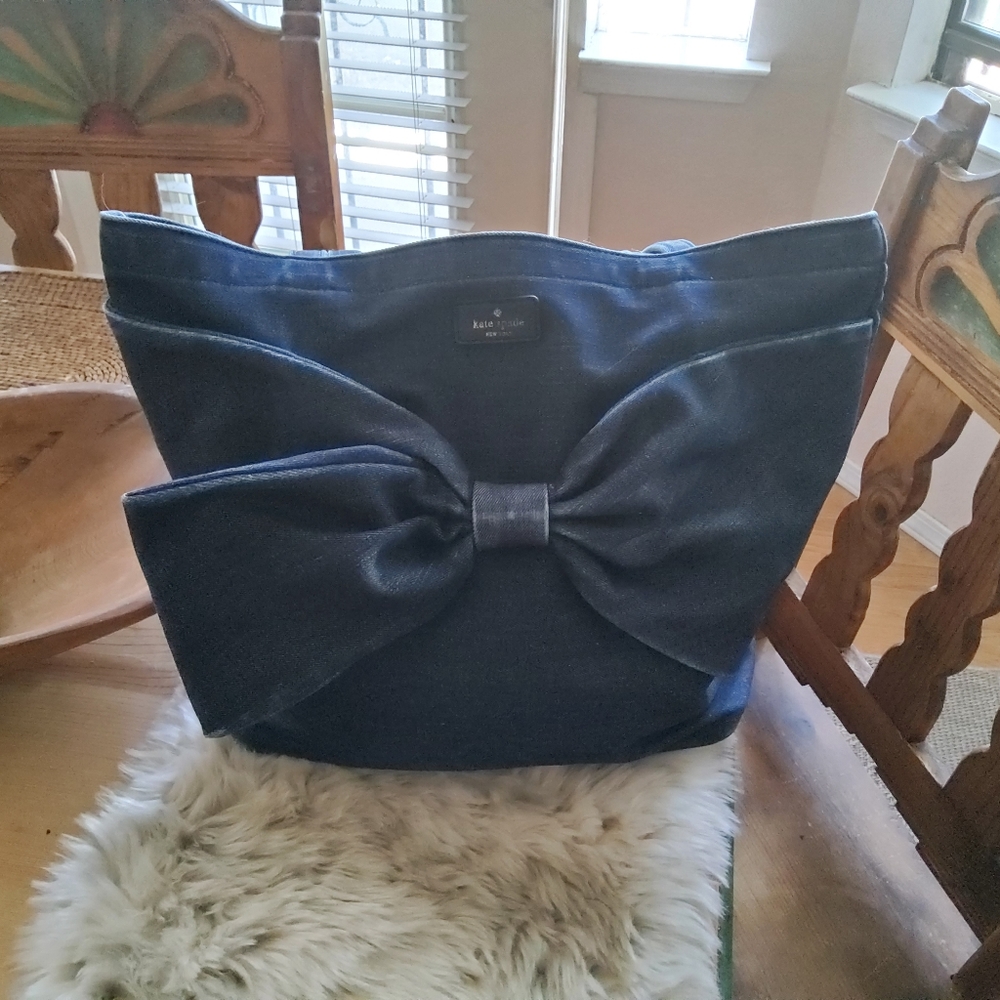 Authentic Used Condition Kate Spade Denim Bow Bag